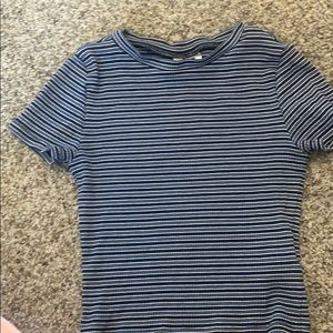 Blue and white stripped tee